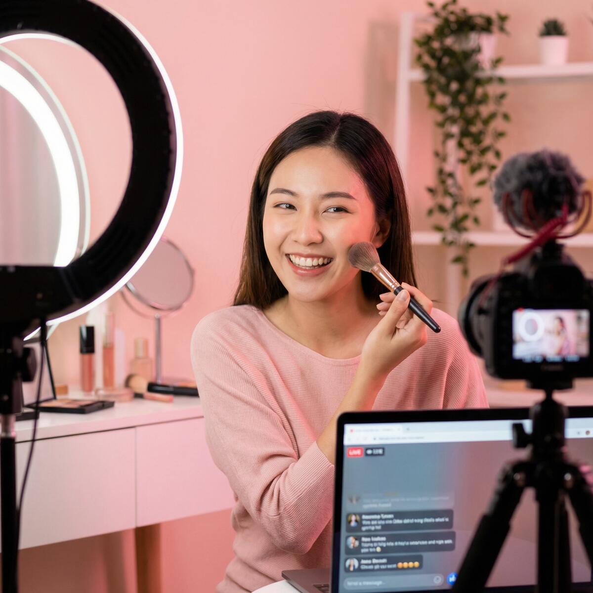 国产自拍美妆视频教程