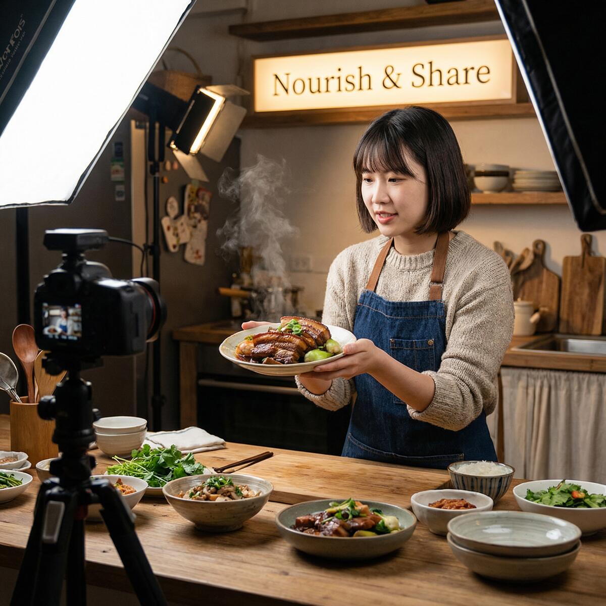 国产自拍美食视频分享